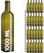 acquaverde | 24 Bottiglie Marasca in Vetro Scuro Uvag, Bottiglia Quadra per Olio e Liquore, 1000 ml con Tappo Dosatore