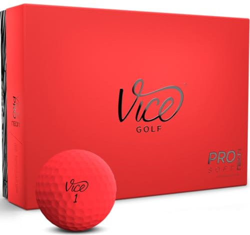 Vice Pro Soft Golfbälle, rot (EIN Dutzend)