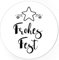 48 Weihnachtsaufkleber Stern mit Weihnachtsgruß Frohes Fest - für Geschenke zu Weihnachten - Sticker Aufkleber Etiketten Geschenkaufkleber Verpacken, rund