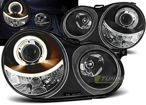 Paar Herde Scheinwerfer VW Polo 9 N 01 – 05 ANGEL EYES SCHWARZ vw59