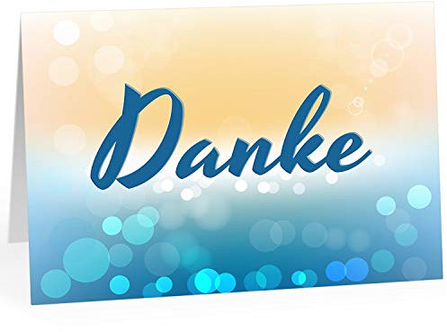 XXL Dankeskarte (A4) | Danke Moderner Verlauf | mit Umschlag | edle und hochwertige Klappkarte | Als Dankeschön | Große Karte um Danke zu sagen | Maxi Danksagung | Karte | Überformat