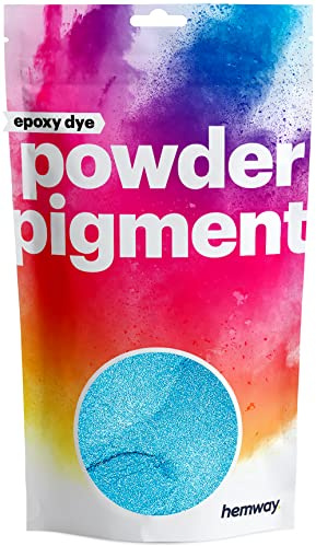 Hemway Epoxy Dye Powder Pigment Metallic Ocean Blue Powder 100g | Mica Pigment for Resin, Epoxy, Polyurethane Paint, Jewellery & Resin Floors, Colour Enhancement