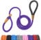 lynxking Dog Leash Slip Rope Lead Leash Strong Heavy Duty Braided Rope No Pull Training Lead Leashes for Medium Large and Small Dogs Purple