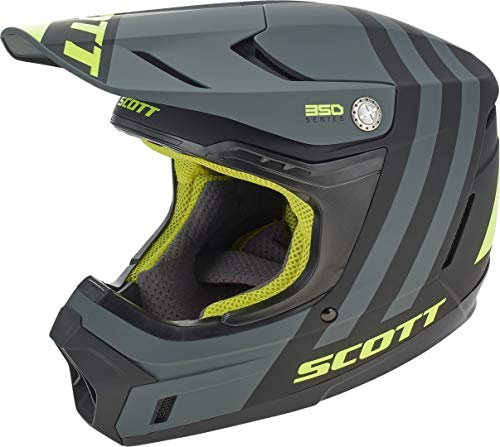 Scott 350 Evo Plus Dash MX Enduro Motorrad/Bike Helm schwarz/grau/gelb 2022: Größe: S (55-56cm)