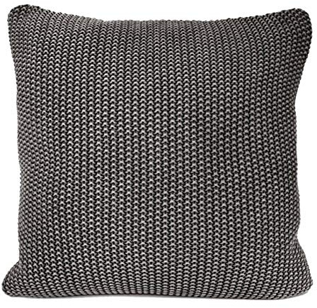 nielsen HOME Kissen Nika grob gestrickt, 50x50 cm, Antik Grau (Farbeffekt), 100% Baumwolle, Strick, Oekotex, Grobstrick, gemütlich modisch elegant, Dekokissen, Sofakissen, inkl. Füllkissen.
