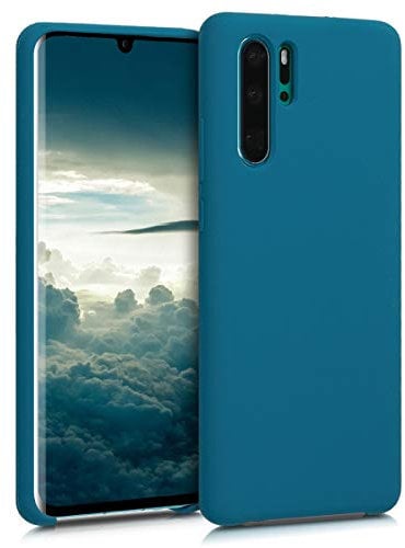 kwmobile Hülle kompatibel mit Huawei P30 Pro Hülle - Silikon Handy Case - Handyhülle weiche Oberfläche - kabelloses Laden - Petrol matt