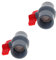 Othmro 2Pcs Inline Plastic Ball Valve, Compact T-Handle Water Shut-Off Valves, Female Thread 50mm Pipe Ball Valve Plastic Water Valve for Irrigation System Piping System Silk Connection Red Grey