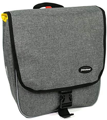 Haberland Fahrrad Einzeltasche Trend L 20 Liter Gepäckträgertasche Fahrradtasche Packtasche grau