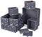 Anstore Underwear Organiser, Set of 8 Drawer Organiser for Storage, Foldable Fabric Wardrobe Dividers, Star Pattern Storage Box Closet Dividers Storage Cubes for Underwear,Socks,Ties,Scarves (Grey)