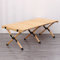 YYFHHK Campingtische Zum Zusammenklappen Holz-Eierrollen-Tisch Gartenmöbel Camping-Schreibtisch Indoor Outdoor BBQ Picknicktisch Mit Tragetasche
