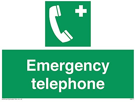 Confezione da 5 – Cartello telefonico di emergenza – 200 x 150 mm – A5L