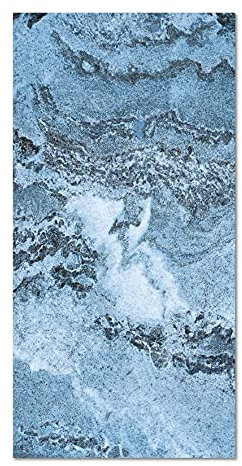 Panorama Tappeto Vinile Cucina Bagno - Varie Dimensioni - (Marmo Blu 40x80 cm)