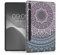 kwmobile TPU Silicone Case Compatible with Samsung Galaxy Tab S8 - Case Soft Flexible Protective Cover - Indian Sun Blue/Dark Pink/Transparent