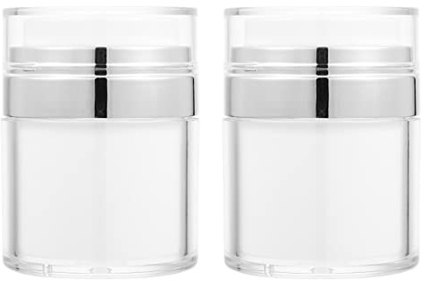 Beavorty 2pcs Eye Cream Bottle Foam Pump Bottle Empty Lotion Bottle Vacuum Cosmetic Container for Skin Care Skincare Containers Airless Pump Bottle Push Type Dispenser Acrylic White Travel