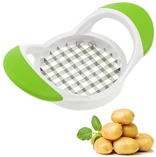 DOITOOL Stainless Steel Potato Slicer, Potato Cutting Device with Easy Grip Handle, Multi- French Fry Cutter Fruit Slicer