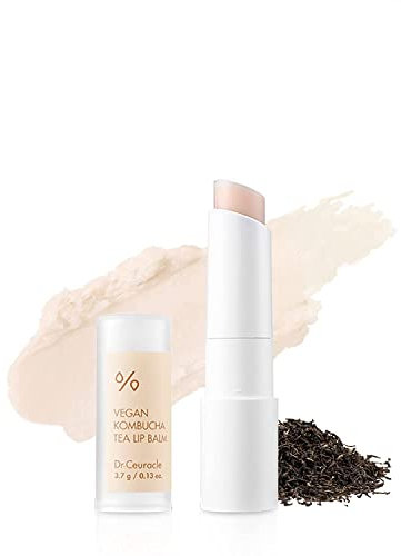 Dr.Ceuracle Vegan Kombucha Tea Lip Balm 3.7gㅣCruelty Free Hydrating & Nourishing Lip CareㅣLip Moisturizer for Dry Cracked Chapped LipsㅣShea Butter, Botanical Squalene from OlivesㅣNot Tested On Animals