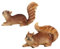 Qcwwy 2 Stück Eichhörnchenfiguren, Harz Eichhörnchen Figur Ornament Gartendekoration Statue Tierfiguren Skulpturen für die Dekoration Im Freien