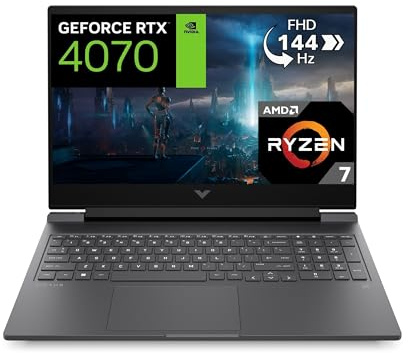 HP Victus 16-s0000sf PC Portable Gaming 16,1 FHD IPS (Ryzen 7-7840HS, RAM 16 GB, SSD 512 GB, NVIDIA GeForce RTX 4070 8GB, AZERTY, Windows 11) Plata Mica