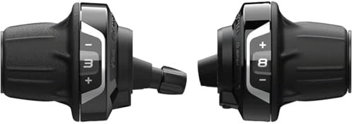 SHIMANO Tourney SL-RV400 Revoshift Twist Shifter Set - 3x8 Speed, with Optical Gear Display