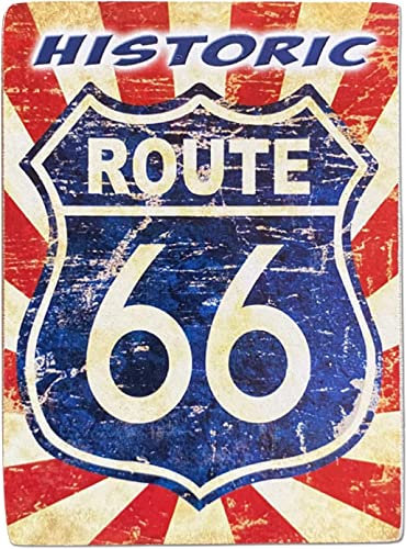 KUSTOM ART Imán (imán) Serie Route 66 estilo vintage para nevera/garaje/bar, impresión en madera, 10 x 6 cm