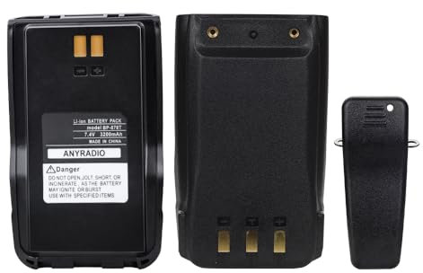 7.4V 3200mAh QB-44HL BP-878T Li-Ion Akku mit Gürtelclip für Anytone AT-D878UV Plus D878UV D868UV D858 BTECH DMR-6X2 Funkgerät