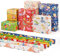 Switory Geschenkpapier, Geschenkpapier für Kinder Geburtstag, Cartoon Design mit Dinosauriern, Meerjungfrauen und Einhörnern, Mehrfarbig, 6 Blatt (50 X 70 cm)