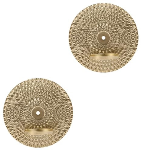 Cabilock 2St Leuchter Retro-Kerzenständer runder Wandkerzenhalter Wandleuchte Spitzkerzen Kerzenhalter zum Aufhängen an der Wand Wandkerzenständer Hochzeit schmücken Teelicht Wandbehang