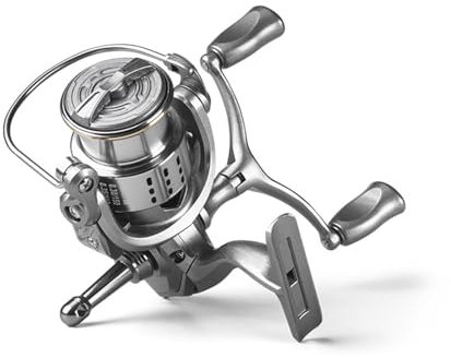 OLYSPM Angelrolle,Angelrollen,Spinnrolle für Salzwasser und Süßwasser,Angel Rolle mit Austauschbaren Doppelgriffen,1500-2500 MAX Widerstand 8KG