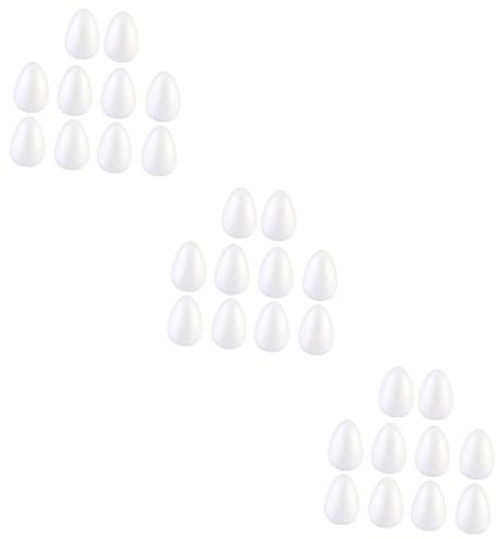 SHINEOFI 30 STK DIY Ostereier Malen Kugeln Aus Schaumeier Selber Bemalen Kunstblasenball Set Mit Zubehör Zum Dekorieren Von Ostereiern Ultraleicht Dekorationen Weiß Foto Kind