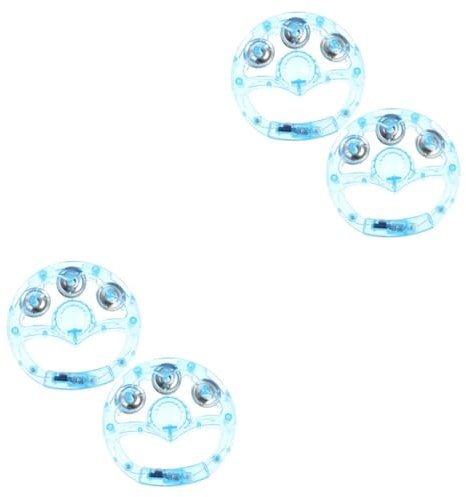 ibasenice 4stücke Tambourines Handheld Klanginstrumente Für Ktv Bars Und Partys Bunte Lichtshow Für Unvergessliche Erlebnisse Robustes Plastikmaterial Einfach Zu Bedienen