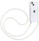 Pnakqil Handykette Perlen für Apple iPhone 12/12 Pro 6.1 Handyhülle mit Band, Halsketten HülleTransparent Silikon TPU Weich Stoßfest Kordel Umhängeband Turmkette Halskette Chain Handy