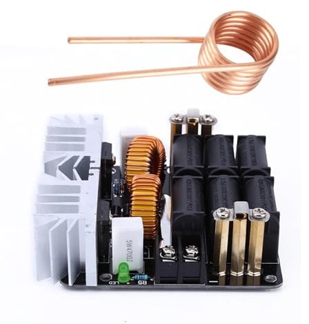 ZAWELIYO 1000W ZVS Módulo de Placa de Calentamiento por Inducción de Bajo Voltaje Flyback Driver Calentador DIY para Fusión de Aluminio, Cobre, Plata y Oro con Fuente de