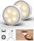 Goodea.Fun LED Schrankbeleuchtung Unterbauleuchte Akku mit Tap Control und Fernbedienung, Dimmbare Warmweiß Led Spot Akku Puck Light,Schrankleuchte Kleiderschrank Beleuchtung [2 Stück]
