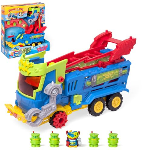 SUPERTHINGS KAZOOM Power – Mr. King Truck. Camión de Mr King de la Serie de TV “Kazoom Power”. Contiene 1 Mr King Truck, 1 Mr King Exclusivo, 4 Robotoxics, 1 Disparador y 3 proyectiles