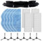 Kit di accessori di ricambio per Tefal per aspirapolvere X-Plorer Serie 75 S+ RG8597W, 1 spazzola principale+6 spazzole laterali, 4 filtri, 5 panni