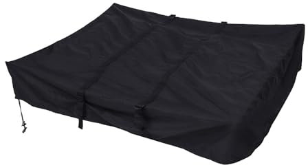 Car Roof Luggage Box Cover Waterproof Oxford Cloth 143x120x28cm Black