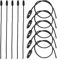 YIUWOD Paquete de 10，Pulpos Elasticos - Tensores EláSticos - Tensores Elasticos - Ideal para Reparaciones Temporales, Accesorios Y Se Puede Utilizar Tanto En Interiores como En Exteriores (10)