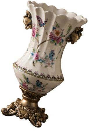 Zerodeko Vase Décoratif Rétro en Céramique pour Fleurs Vase pour La Maison Centre de Table Décoration