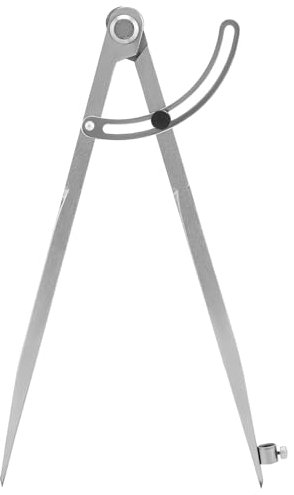 QWORK® 300mm Verstellbarer Zirkel, Anreißzirkel mit Feststellflügel und Bleistifthalter, für Holzbearbeitung, Metallbearbeitung, Lederverarbeitung