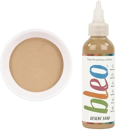 Guild Lane Bleo Fabric Paint – Upcycle & Transform Textiles, Wood and Cork – Non-Toxic, Waterproof & Fade-Resistant – Easy to Apply Paint (Desert Sand, Brown, 100ml)