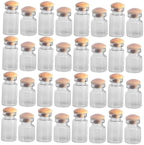 Mobestech 4 Sätze Miniatur-essens- Und Spielglas Küchendekoration Wohnungsdeko Spielsachen Verkleidungsaccessoires Toys Mini-glasflaschenverzierungen Miniatur-outdoor-tools Holz 8 Stücke * 4