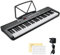 POGOLAB 61 Keys Compact Keyboard Piano, Digital Electronic Keyboard Piano with Tablet/Sheet Music Stand, DC 9V Adapter, Note Stickers, 255 Rhythms and Timbres, 24 Demos, 3 Teaching Modes for Beginner