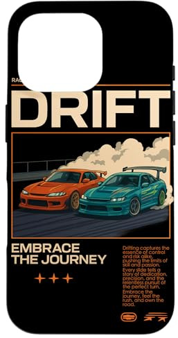 Vintage Japanese JDM Tokyo Japan Drift Race Car Graphic Case for iPhone 16 Pro