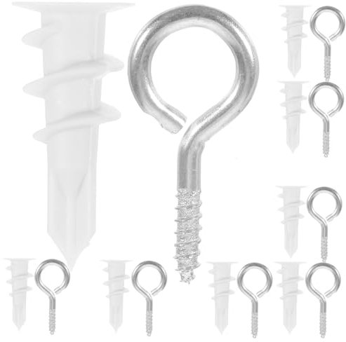 Ciieeo 20ensembles Vis à Œillet Autotaraudeurs Pour Cloisons Sèches Ancrages Autoperceurs Crochets à Œil Supports De Suspension Cadres Et Décorations