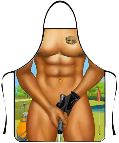 MUNSKT Kochschürze Lustig,Sexy Kochschürze für Männer,Lustige Muskel, Schürze Wasserdichte für Party Costume Grill