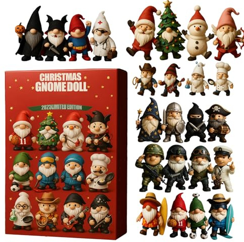 Countdown-Kalender, Weihnachtszwerg, Acryl, flach, 2D, Kalender, Countdown-Kalender, für Verlobung, Ruhestand, Urlaub, Partys, Klassenzimmer, Büro, Wand