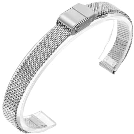 MUXUMAO Schnellverschluss-Uhrenarmbänder aus Edelstahl-Mesh in den Größen 8 mm, 10 mm, 12 mm, 13 mm, 14 mm, 15 mm und 16 mm. Universelles Design. Damen-Uhrenarmband.
