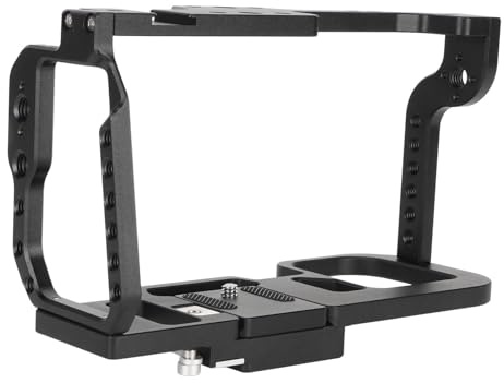 For BMPCC 4K 6K Cage, Camera Cage for Blackmagic Design Pocket Cinema Camera, Professional Aluminum Alloy Cage with Multiple Mounting Points, Cold Shoe and Built - in Rail, Lightwe
