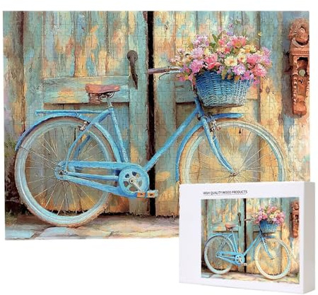 Puzzle 1000 Stück Jigsaw Puzzles für Erwachsene Fahrrad Puzzle Herausfordernde Familie Aktivität Spiele pädagogisch, Stressabbau, Bunte DIY Puzzles Handwerk für Home Decor Geschenke b-995
