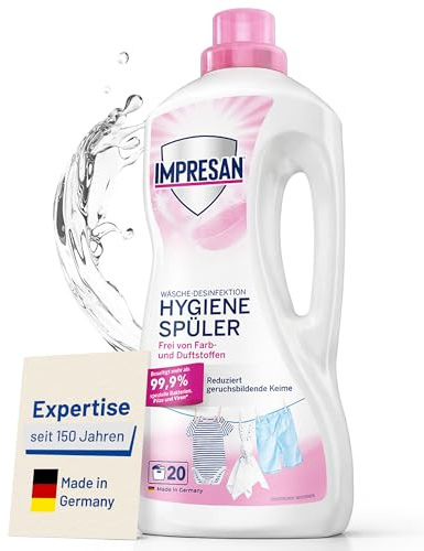 IMPRESAN Hygienespüler 1500 ml | Frei von Farb- und Duftstoffen | Wäschdesinfektion für hygienisch reine Wäsche | Effektiver Geruchsneutralisierer gegen Bakterien, Viren & Pilze